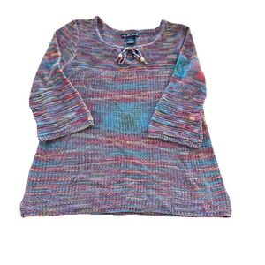 Knitted United States Sweaters Size L  Womens Tunic Multicolor Top C2-3